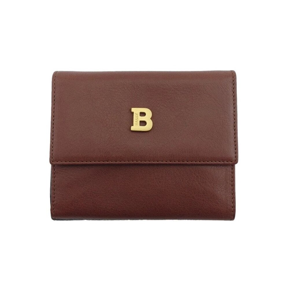 BALLY Tri-fold wallet Brown Women Authentic secondhand